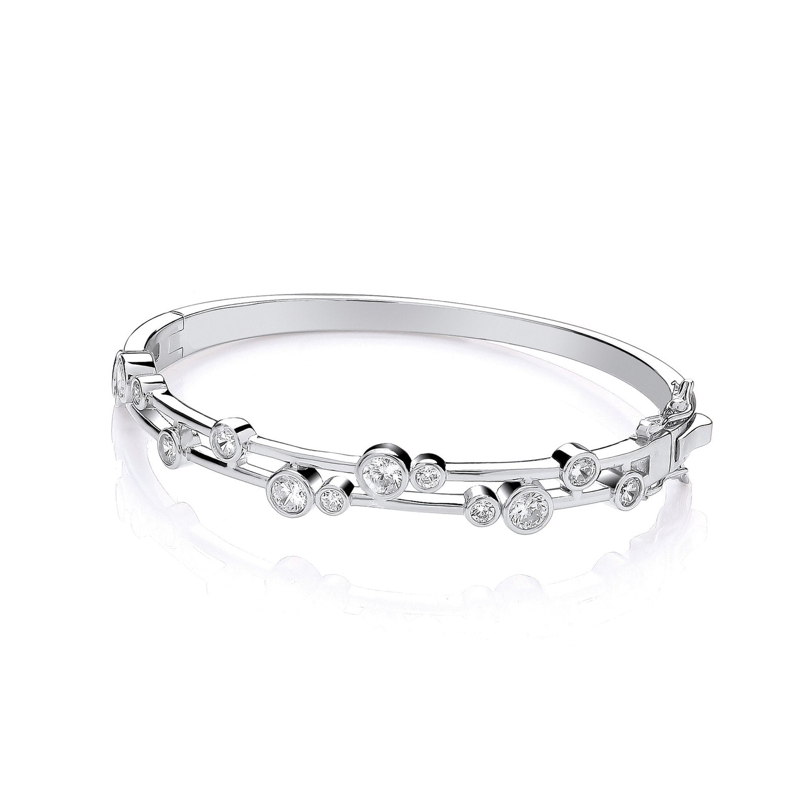 Timeless Rubover Set Cubic Zirconias Ladies J-Jaz Bangle - Luxury Watch - Certified Authentic – Luxury Watch by Imperi